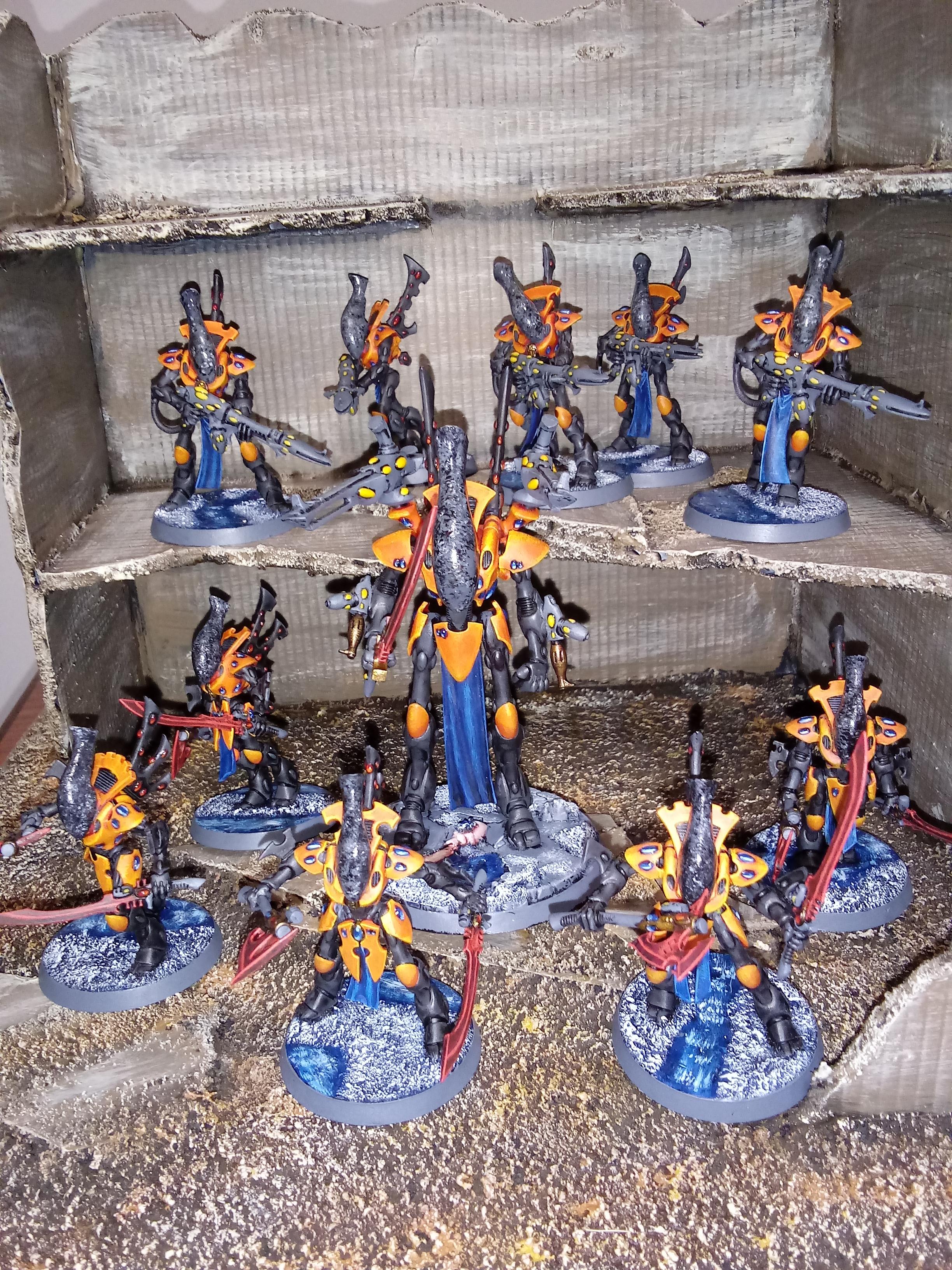 Aeldari, Craftworld, Eldar, Orange - Bright Orange Eldar Wraith Units ...